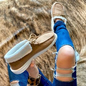 Tan Ankle Lined Gypsy Jazz Booties